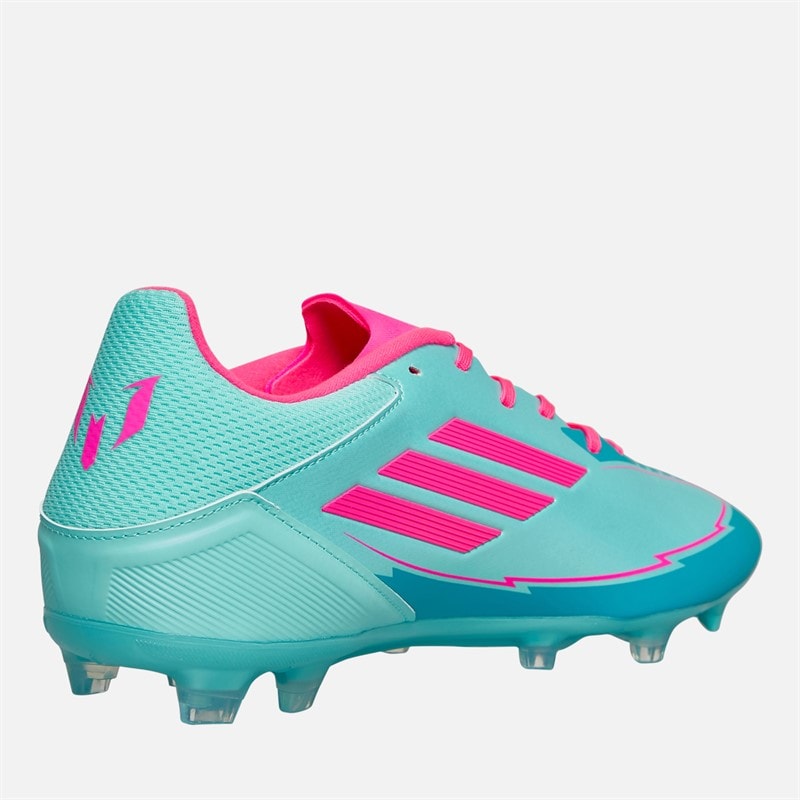 adidas Herre F50 League Messi La Vida Tropical Pack FG/MG Fast/Multi Ground Fodboldstøvler Flash Aqua/Lucid Pink/Lucid Cyan - Billede 5