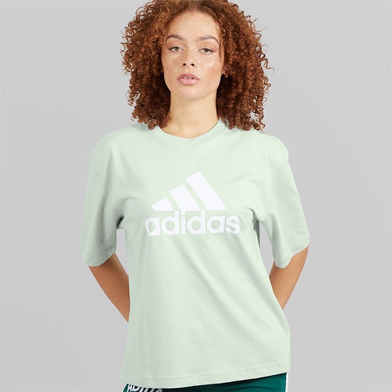 adidas Dame Future Icons Badge Of Sport T Shirt Linen Green - Billede 1