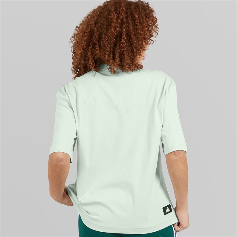 adidas Dame Future Icons Badge Of Sport T Shirt Linen Green - Billede 2
