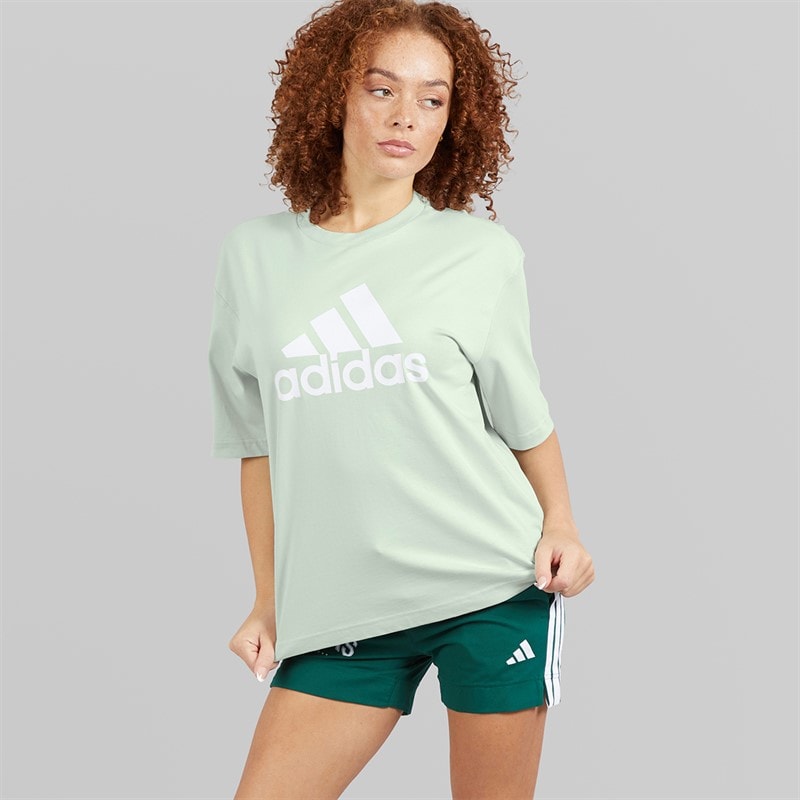 adidas Dame Future Icons Badge Of Sport T Shirt Linen Green - Billede 3