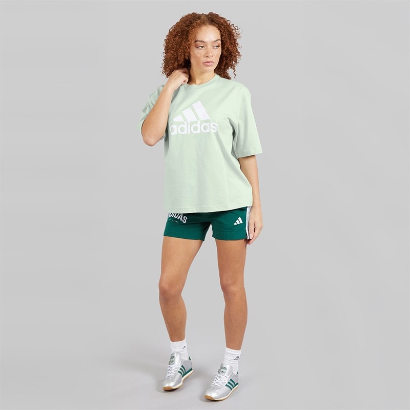 adidas Dame Future Icons Badge Of Sport T Shirt Linen Green - Billede 4