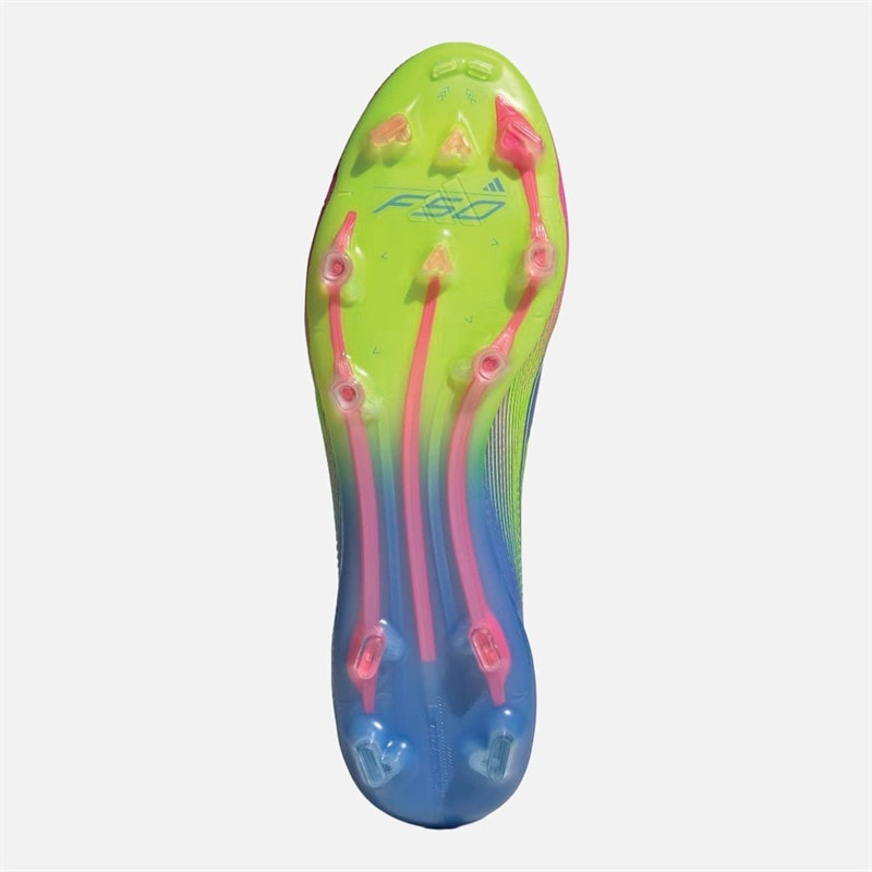 adidas Herre F50 Elite Celestial Victory Pack FG Fast Underlag Fodboldstøvler Blue Fusion/Lucid Lemon/Lucid Pink - Billede 2