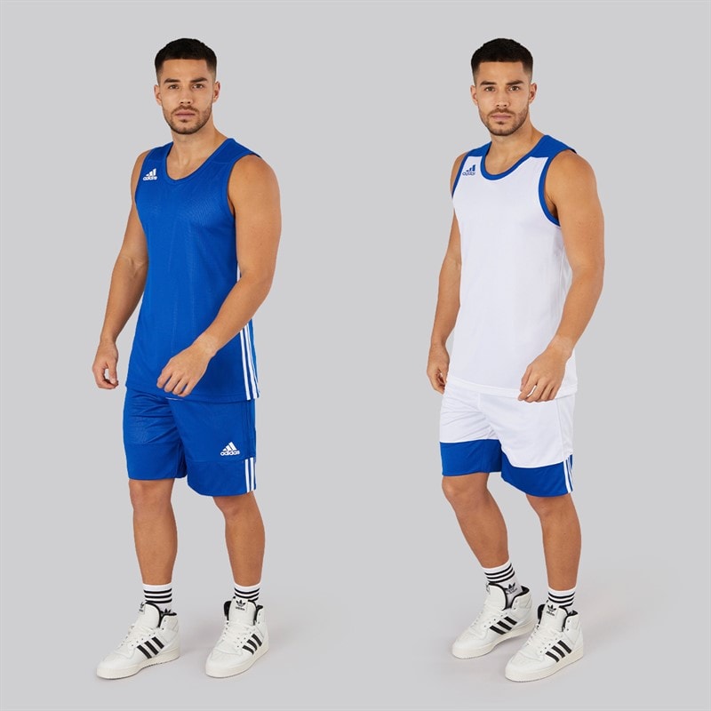 adidas Herre 3G Speed Vendbar Basketball Trøje Collegiate Royal/Hvid - Billede 3