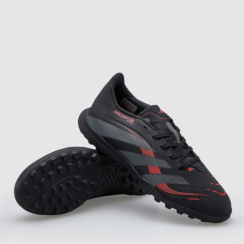 adidas Junior Predator League Stealth Victory Pack TF Astro Fodboldstøvler Core Black/Grey Four/Solar Red - Billede 1