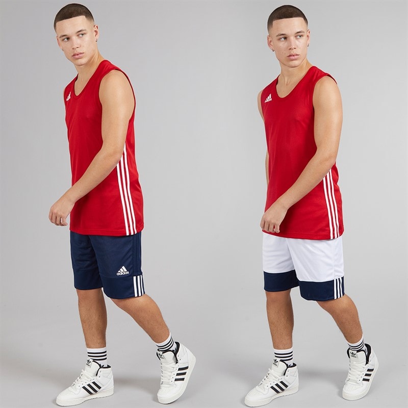 adidas Herre 3G Speed Reversible Basketball Shorts Collegiate Navy/Hvid - Billede 4