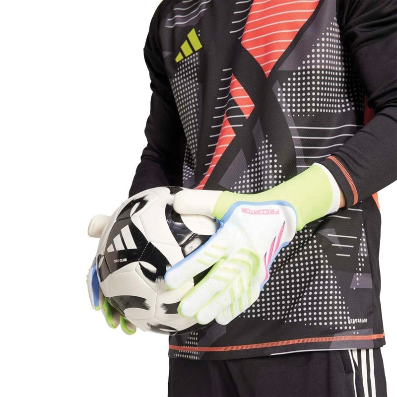 adidas Herre Predator Pro Målmandshandsker Hvid/Lucid Lemon/Lucid Pink - Billede 4