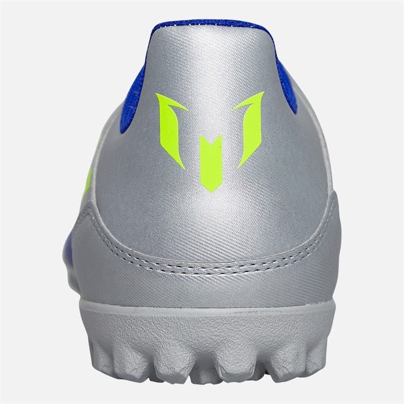 adidas Herre F50 Club Messi La Vida Rapida Pack TF Kunstgræs Fodboldstøvler Silver Metallic/Solar Yellow/Lucid Blue - Billede 3