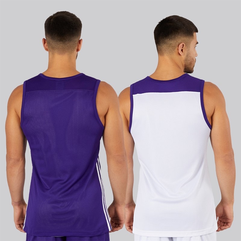 adidas Herre 3G Speed Vendbar Basketball Trøje Collegiate Purple/Hvid - Billede 2