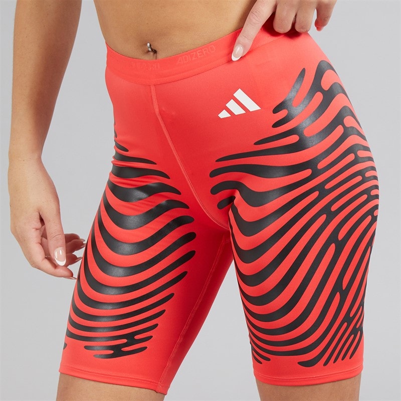 adidas Dame Adizero Responsive Control Løbe Tight Korte Leggings Semi Lucid Red/Sort - Billede 5