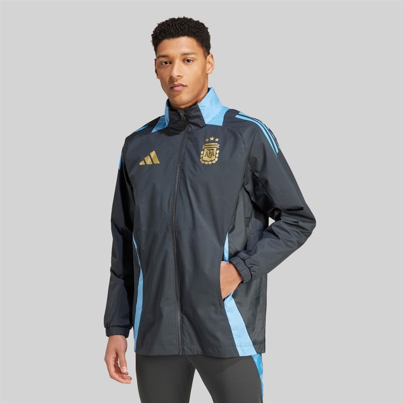 adidas Herre AFA Argentina Jakke til al slags vejr Carbon - Billede 2