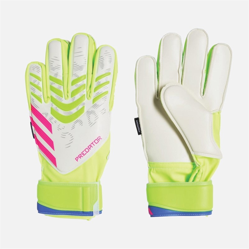adidas Junior Predator Match Finger Save Målmandshandsker Lucid Lemon/Hvid/Lucid Pink