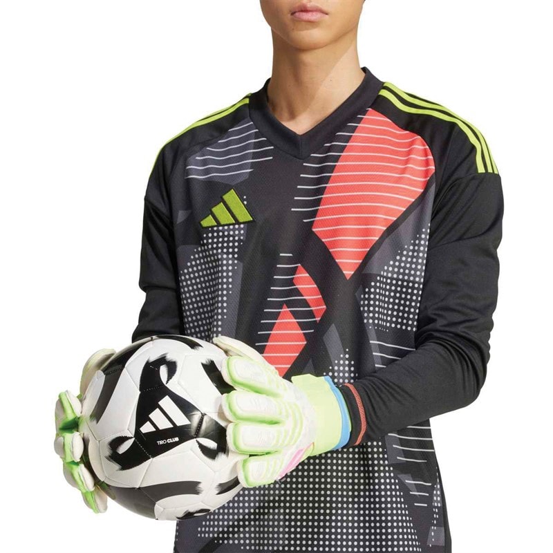 adidas Herre Predator Match Finger Save Målmandshandsker Hvid/Lucid Lemon/Lucid Pink - Billede 4