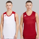 adidas Herre 3G Speed Reversibel Basketball Trøje Power Red/Hvid
