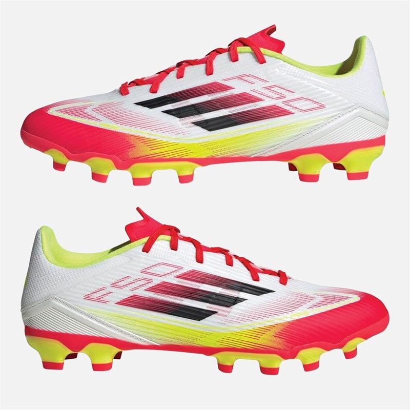 adidas Herre F50 League MG Multi Ground Fodboldstøvler Cloud White/Core Black/Solar Yellow