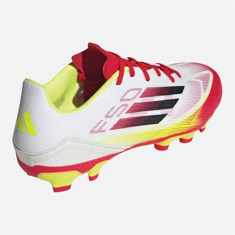 adidas Herre F50 League MG Multi Ground Fodboldstøvler Cloud White/Core Black/Solar Yellow - Billede 3