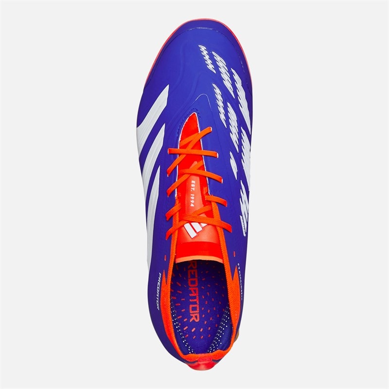 adidas Herre Predator Elite Advancement Pakke 2G/3G AG Kunstgræs Fodboldstøvler Lucid Blue/Cloud White/Solar Red - Billede 4
