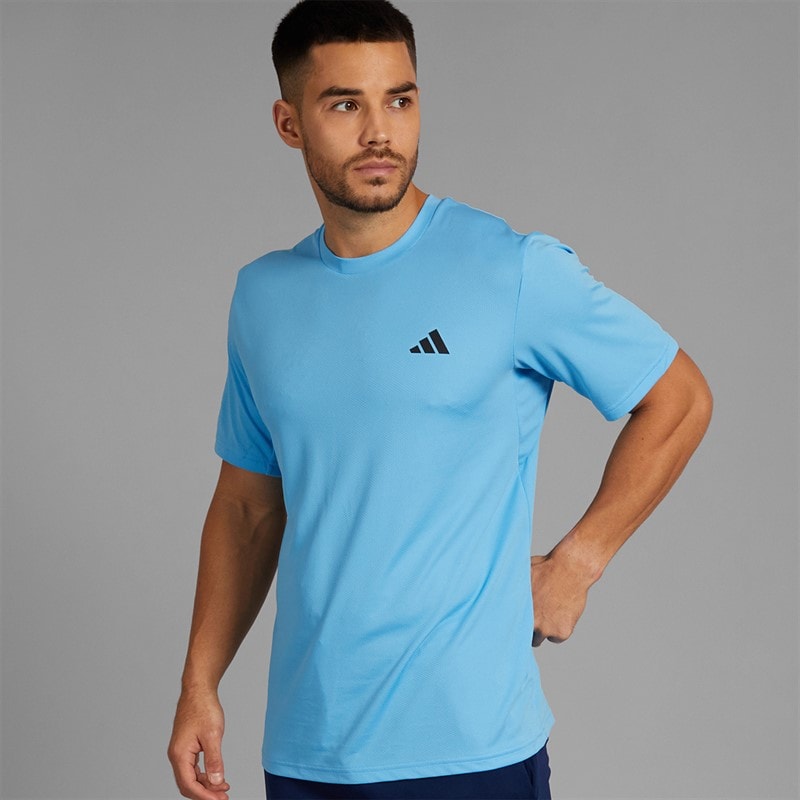adidas Herre Træn Essentiel Basis T-shirt Semi Blue Burst/Sort - Billede 1