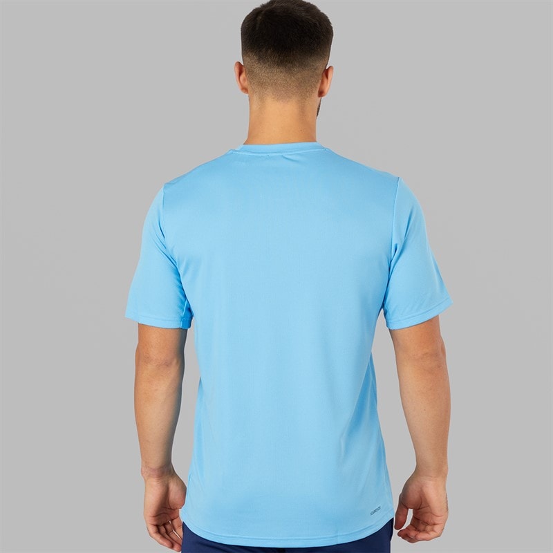 adidas Herre Træn Essentiel Basis T-shirt Semi Blue Burst/Sort - Billede 2
