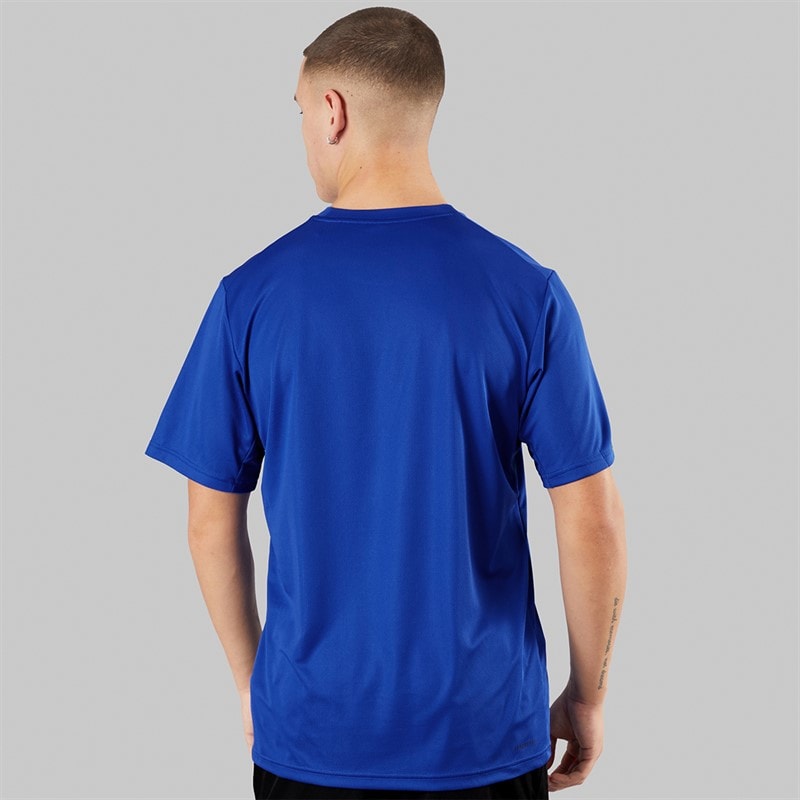 adidas Herre Træn Essentielle Basis T-shirt Semi Lucid Blue/Sort - Billede 2