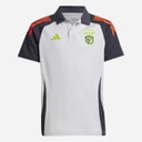 adidas Junior Drenge SLB Benfica polo skjorte Light Solid Grey/Semi Solar Orange
