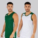 adidas Herre 3G Speed Vendbar Basketball Trøje Dark Green/Hvid