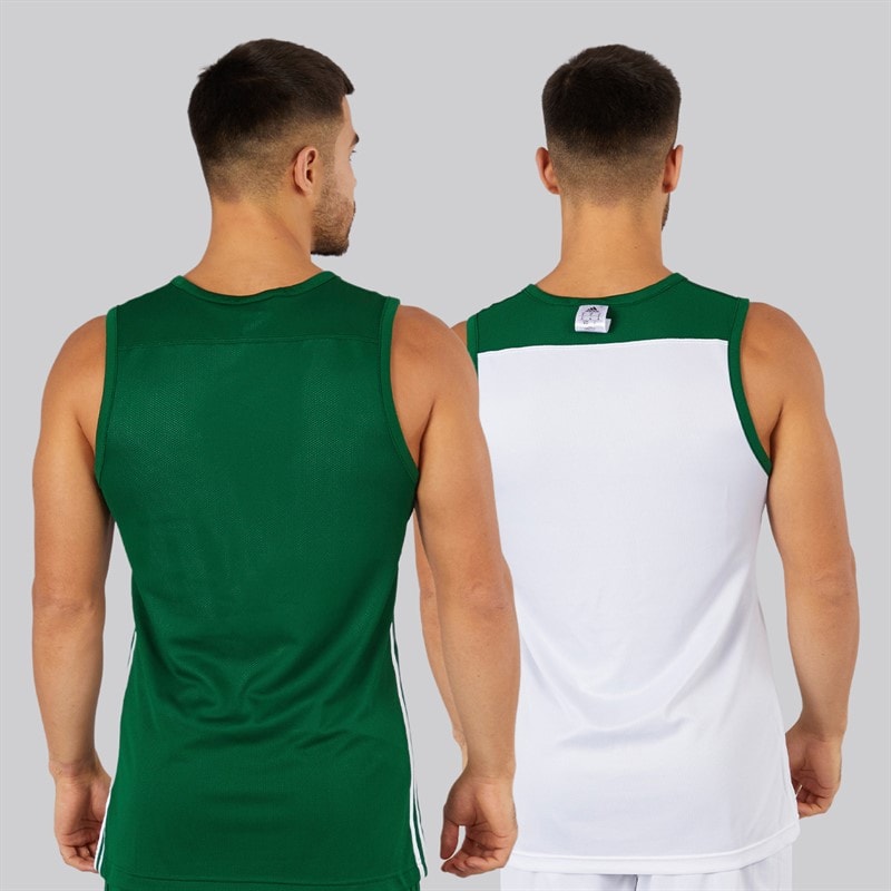 adidas Herre 3G Speed Vendbar Basketball Trøje Dark Green/Hvid - Billede 2