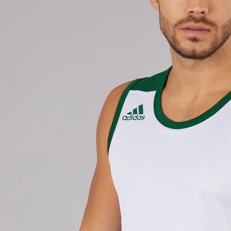 adidas Herre 3G Speed Vendbar Basketball Trøje Dark Green/Hvid - Billede 3