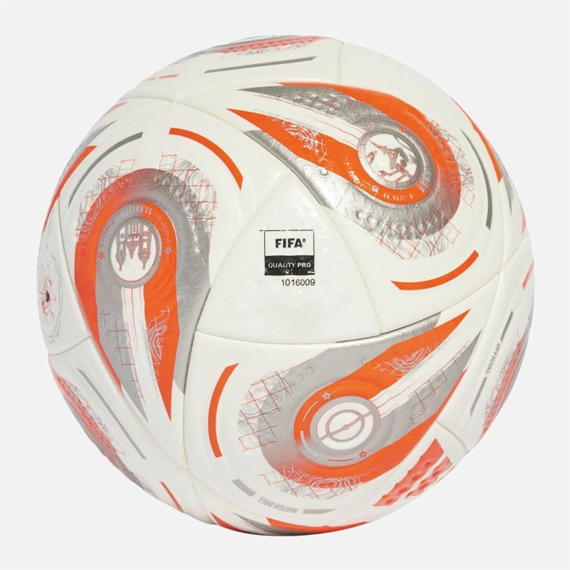 adidas Dame Euro 25 Finale Pro Officiel Kamp Fodbold (FIFA Kvalitet Pro Certificeret) Hvid/Silver Metallic/Lucid Lemon - Billede 2