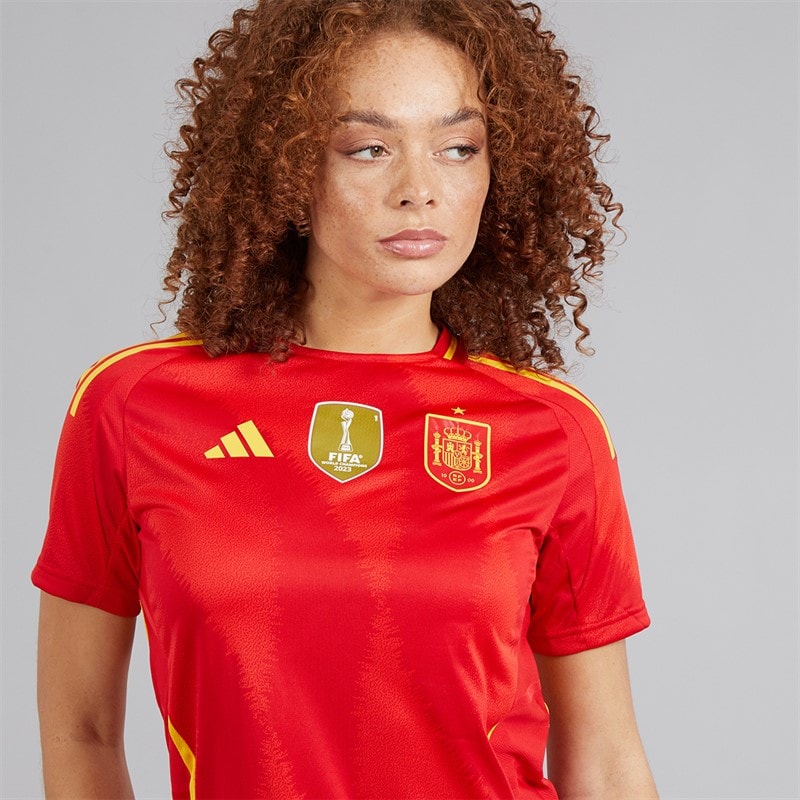 adidas Dame FEF Spanien Dame 24/25 Autentisk Hjemme Trøje Better Scarlet - Billede 3