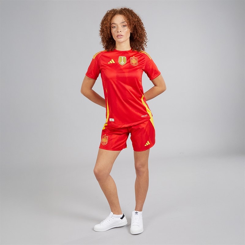 adidas Dame FEF Spanien Dame 24/25 Autentisk Hjemme Trøje Better Scarlet - Billede 4