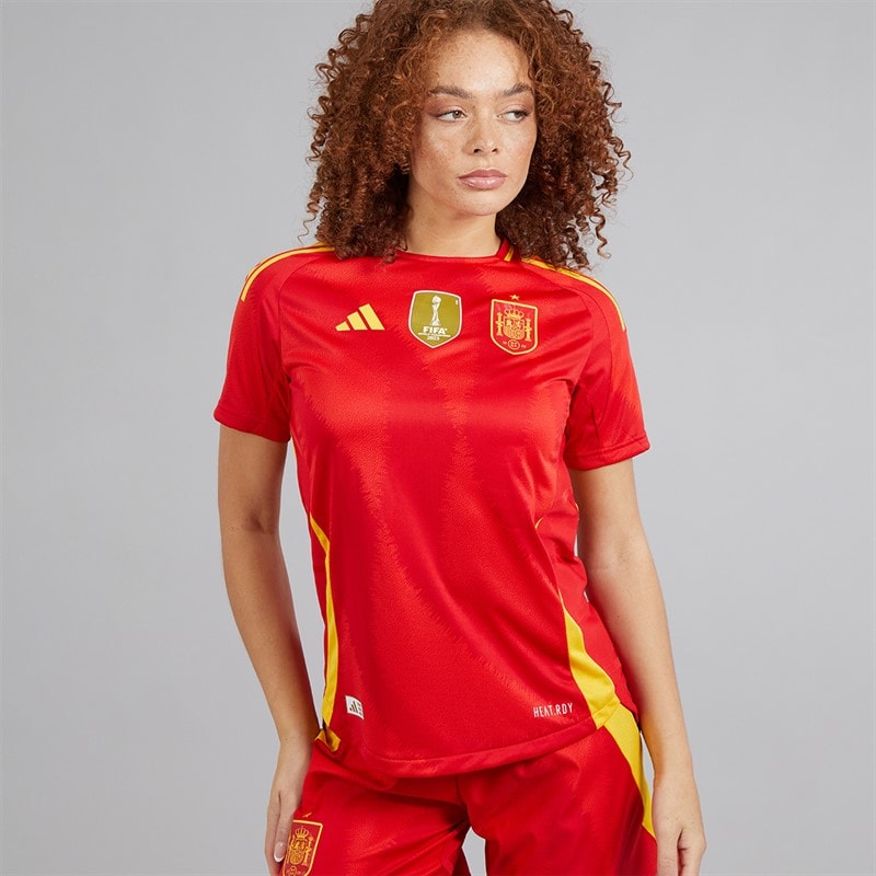 adidas Dame FEF Spanien Dame 24/25 Autentisk Hjemme Trøje Better Scarlet - Billede 5