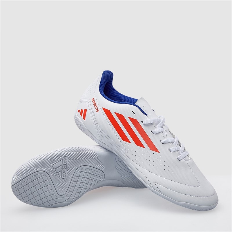 adidas Herre Deportivo III Indendørs Fodboldstøvler Cloud White/Solar Red/Lucid Blue - Billede 1