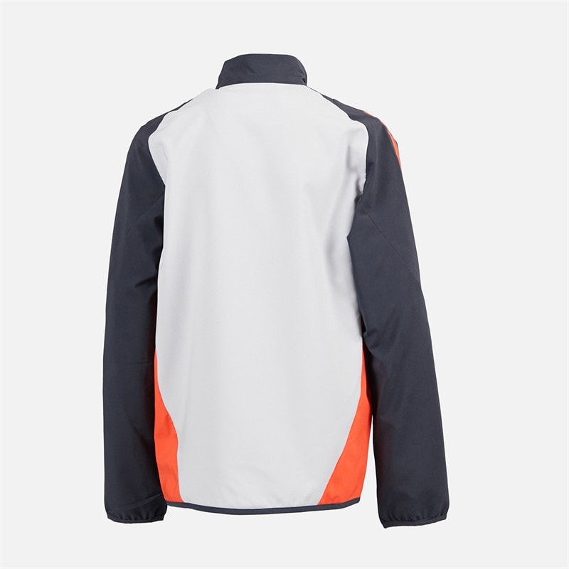 adidas Junior Drenge SLB Benfica Præsentationsjakke Lys Solid Grå/Semi Solar Orange Lgh Solid Grey/Semi Solar Orange - Billede 2