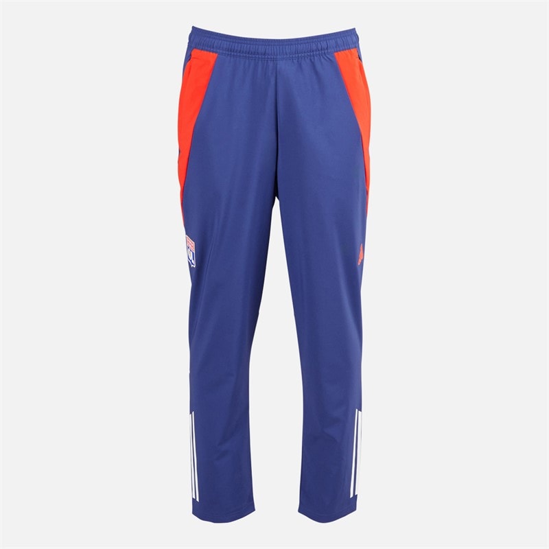 adidas Herre OL Olympique Lyon Præsentationsbukser Midnight Indigo/Bright Red/White Tint