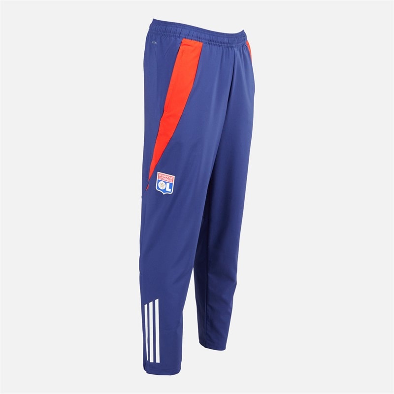 adidas Herre OL Olympique Lyon Præsentationsbukser Midnight Indigo/Bright Red/White Tint - Billede 4