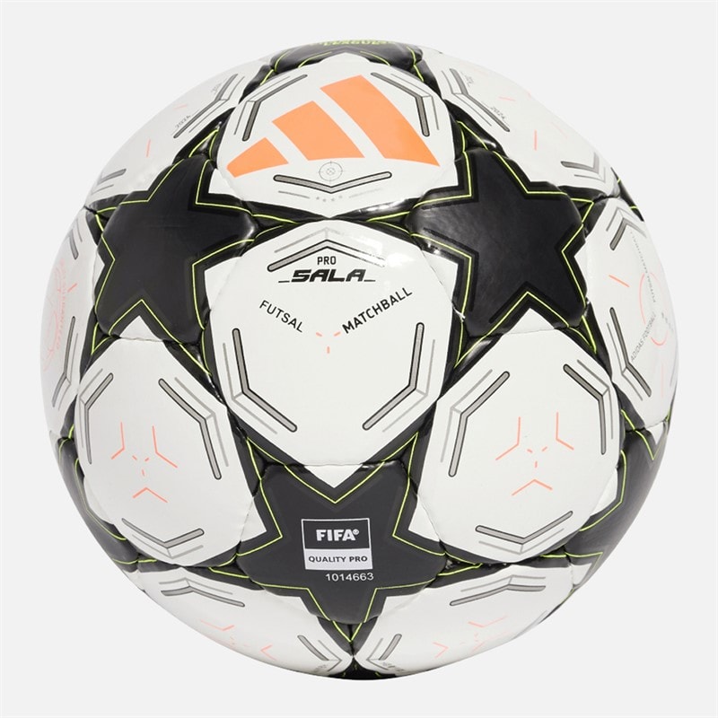 adidas UEFA Champions League 24/25 Pro Sala Match Futsal (FIFA Quality Pro Certificeret) Hvid/Sort/Platinum Metallic/Team Solar Yellow - Billede 2