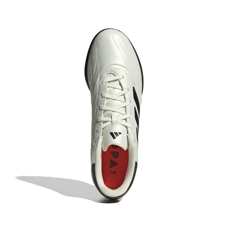 adidas Herre Copa Pure 2 League Solar Energy Pack TF Astro Fodboldstøvler Ivory/Core Black/Solar Red - Billede 4