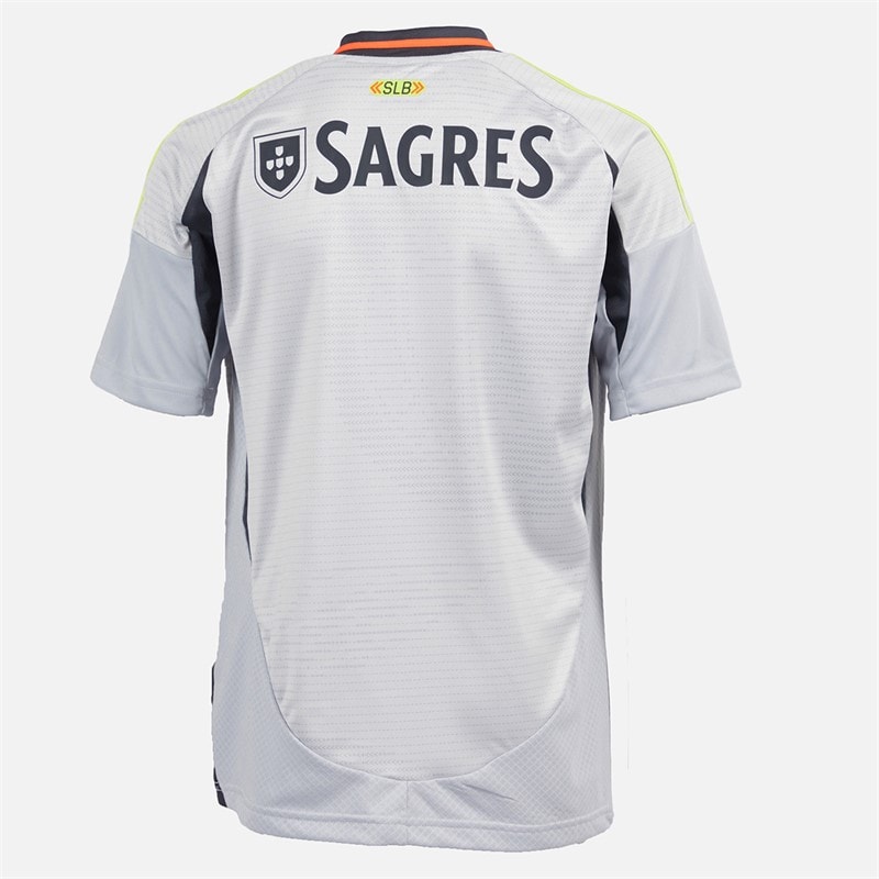 adidas Junior Drenge SLB Benfica 24/25 tredje trøje Light Solid Grey - Billede 2