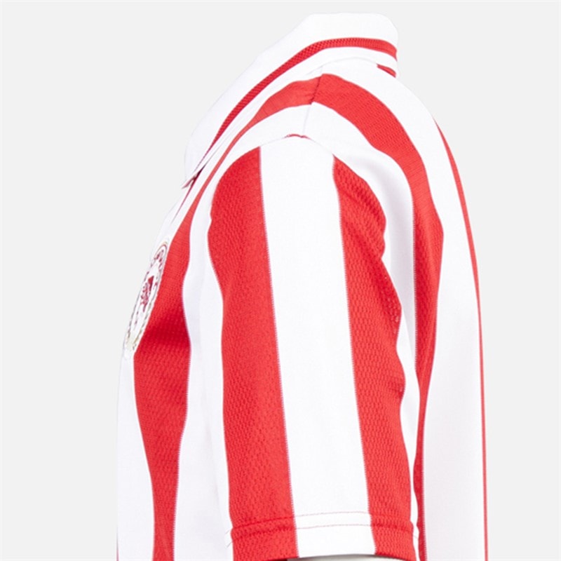 adidas Junior Drenge OFC Olympiacos FC 100 24/25 Hjemmebanetrøje Hvid/Power Red - Billede 3