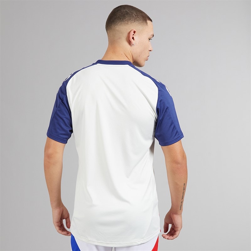 adidas Herre OL Olympique Lyon Træningstrøje White Tint/Midnight Indigo/Bright Red - Billede 2