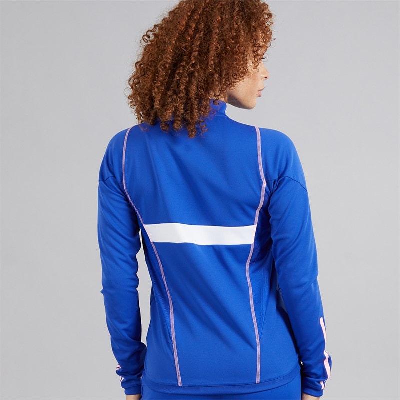 adidas Dame FFR Frankrig Track Jakke Semi Lucid Blue - Billede 2