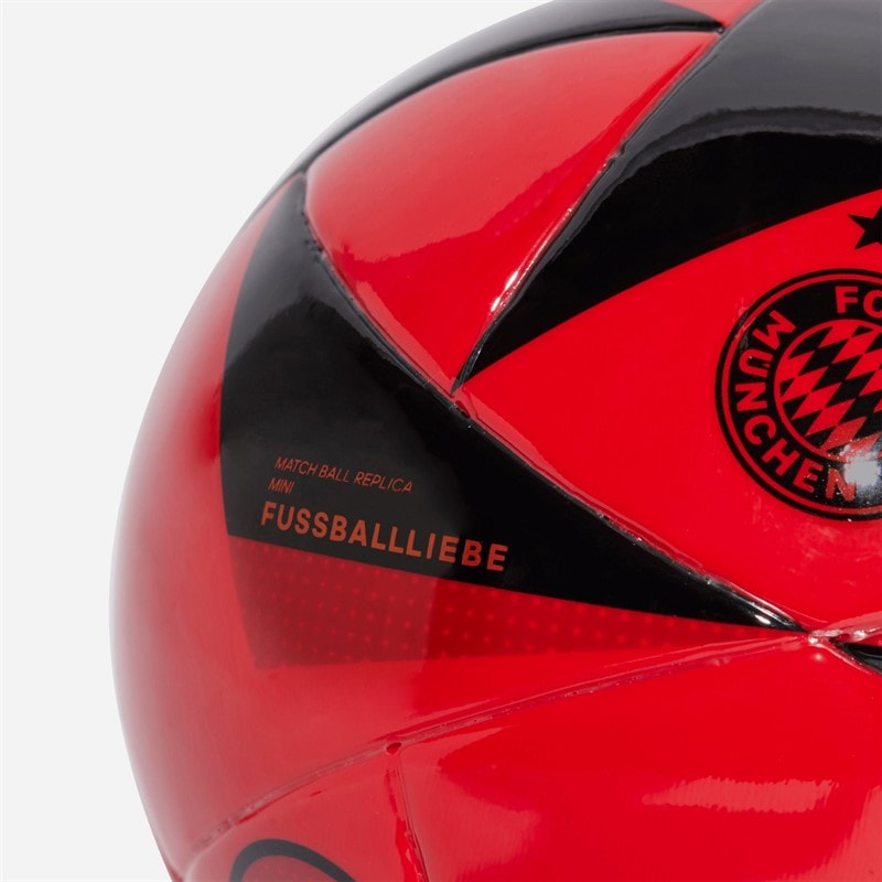 adidas FCB Bayern München Hjemme Mini Fodbold Rød/Sort/Team Power Red 2 - Billede 4