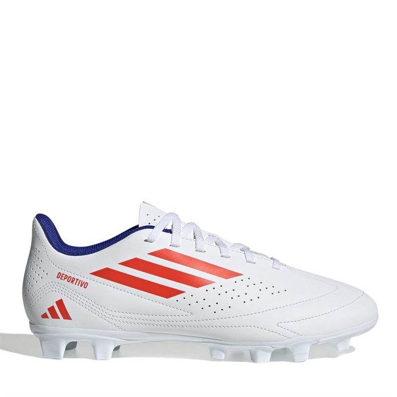 adidas Herre Deportivo III Fxg Fleksible Jord Fodboldstøvler Cloud White/Solar Red/Lucid Blue - Billede 1