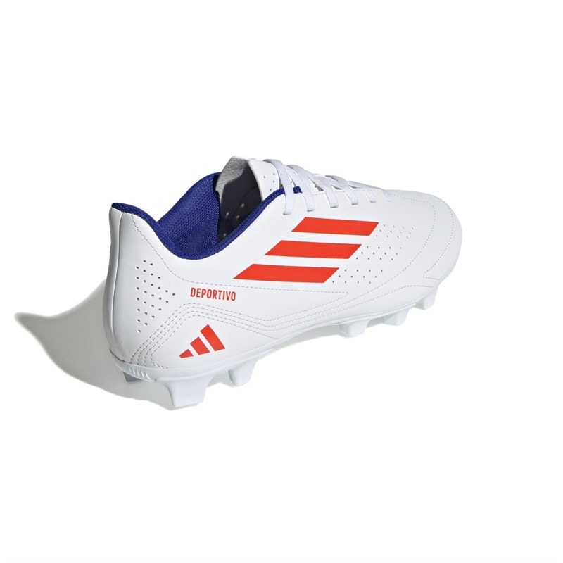 adidas Herre Deportivo III Fxg Fleksible Jord Fodboldstøvler Cloud White/Solar Red/Lucid Blue - Billede 3