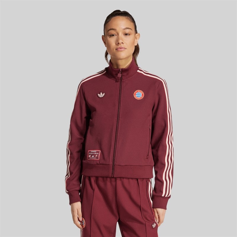 adidas Dame FCB FC Bayern München Icon Træningsjakke Shadow Red - Billede 2