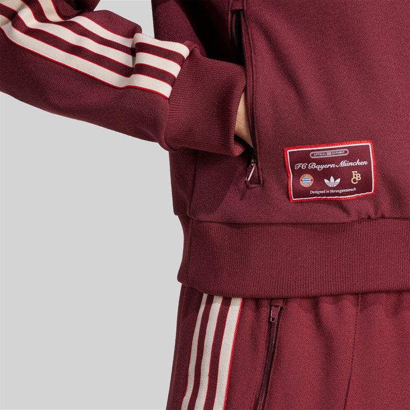 adidas Dame FCB FC Bayern München Icon Træningsjakke Shadow Red - Billede 5
