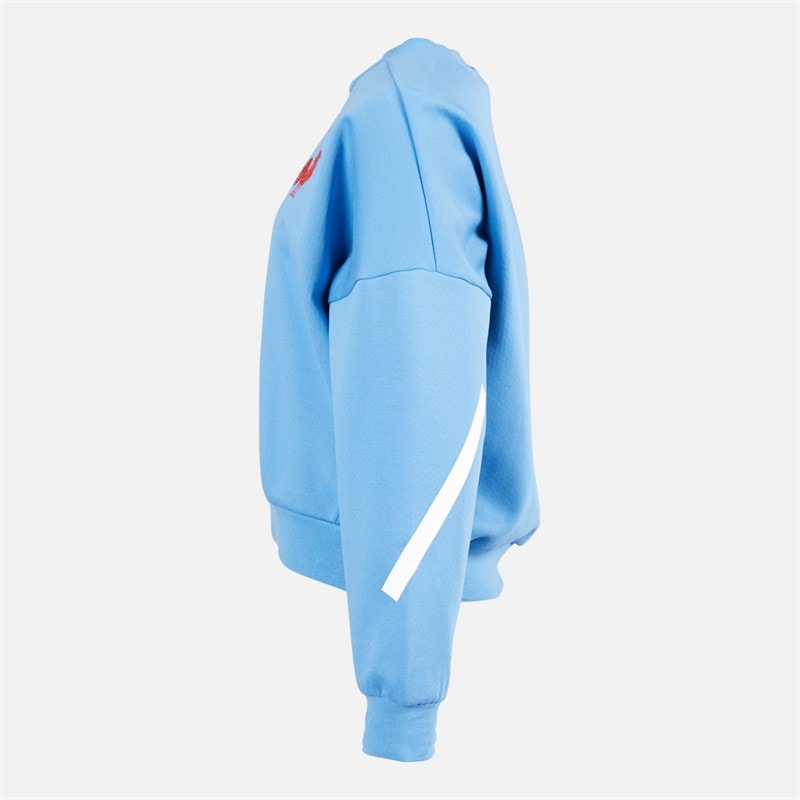 adidas Dame FFR Frankrig Rugby Z.N.E. Rejse Sweatshirt Focus Blue - Billede 3