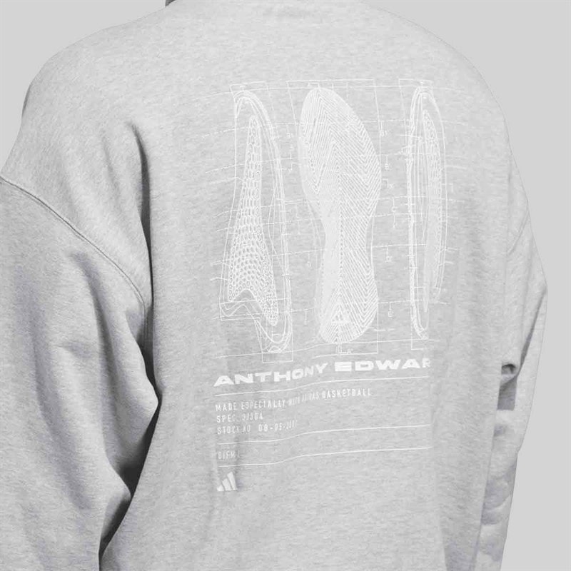 adidas Herre Ant Edwards Grafisk Hættetrøje Medium Grey Heather - Billede 3