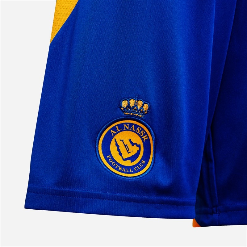 adidas Junior Drenge ANFC Al-Nassr 24/25 Hjemme Shorts Team Royal Blue/Impact Yellow - Billede 4