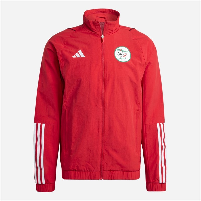 adidas Herre FAF Algeriet Præsentationsjakke Team Power Red 2 - Billede 1